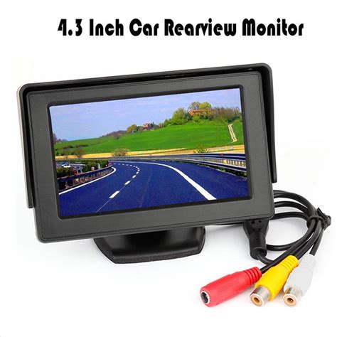 Upsztec 4 3 Tft Lcd En Color De Coche Monitores Rearview Reverse 16 9