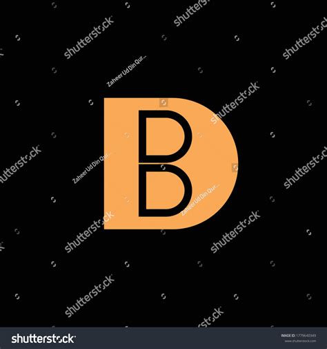 Minimal Simple Initial Biased Logo Design Stock Vector Royalty Free