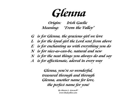 Meaning of Glenna - LindseyBoo