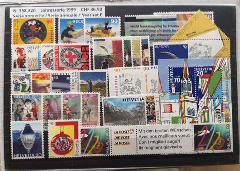 Schweiz Briefmarken Jahresserie 1999 Kaufen Auf Ricardo