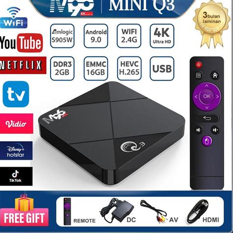 Jual Harga Termurah ー M96 Android Stb Box Tv Digital MiniQ3 Smart Tv