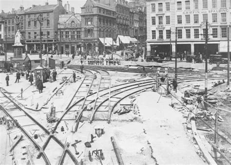 Year Old Tram Tracks Uncovered Near Nottingham Train Station