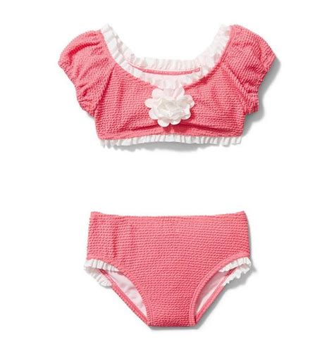 Girl Bubblegum Textured 2 Piece Swimsuit By Janie And Jack