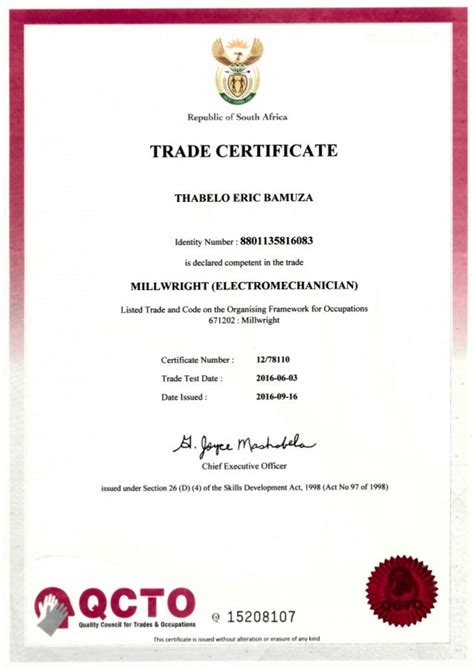 What Is Trade Certificate