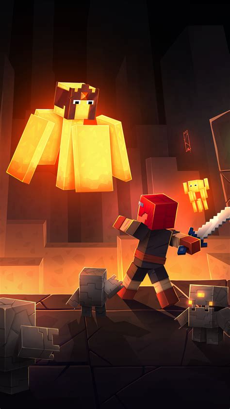 Hd Wallpaper Minecraft Minecraft Dungeons Minecraft Nether Blaze