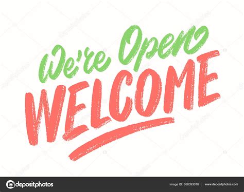 Were Open Welcome Vector Sign Stock Vector Image By ©alexgorka