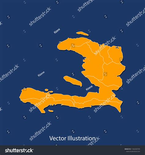 Haiti Map High Detailed Color Map Stock Vector Royalty Free 1160260735