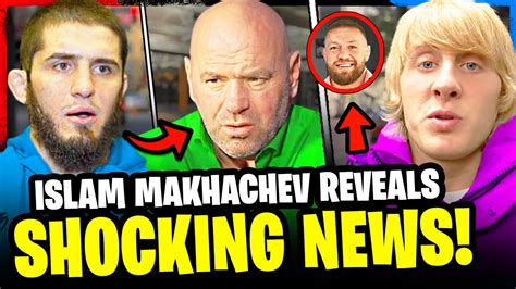 Islam Makhachev REVEALS SHOCKING NEWS Dana White REACTS Paddy