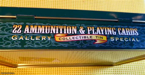 Remington 22 Long Rifle Ammo In Tin Collectible Box With Playing Cards