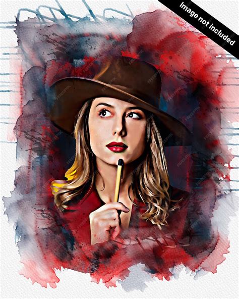 Premium Psd Colorful Digital Photo Painting For Photoshop Template