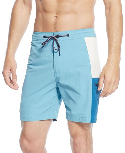 Lyst Tommy Hilfiger Color Block Swim Trunks In Blue For Men