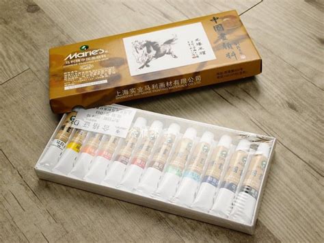 韓非子小舖~ 文房書畫用具國畫顏料 馬利牌中國畫顏料18色 12ml 蝦皮購物