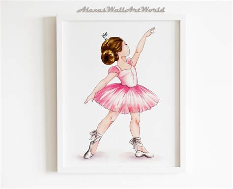 Ballerina Wall Art, Hot Pink Ballerina Nursery Decor, Ballet Dancer ...