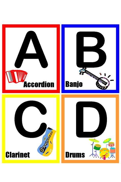 Musical Alphabet In Color Better Letters