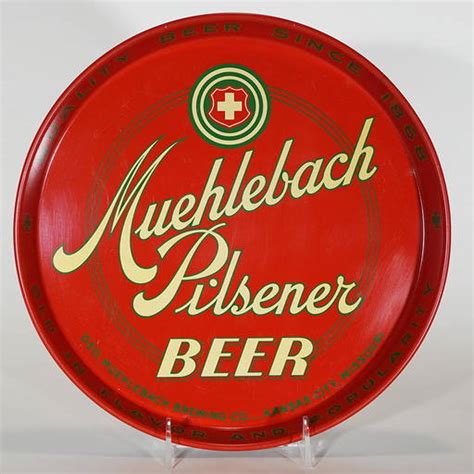 Muehlebach Pilsener Beer Advertising Tray