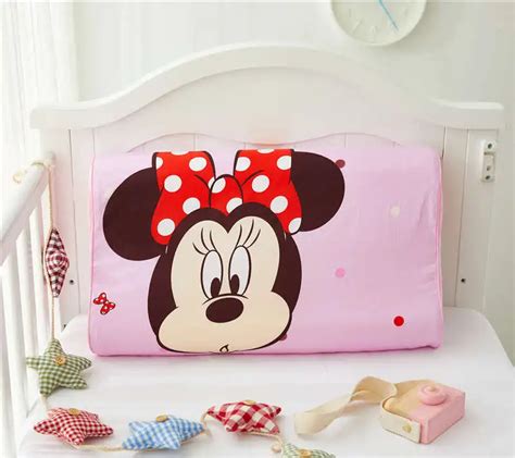 Reactive Printed Pink Minnie Mouse Memory Pillow Cute Cotton Cover