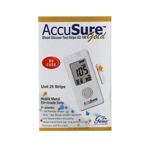 Accusure Gold Blood Glucose Test Strips Strips Cureka