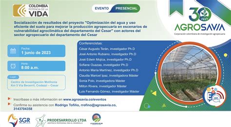 Evento AGROSAVIA Socialización de resultados del proyecto