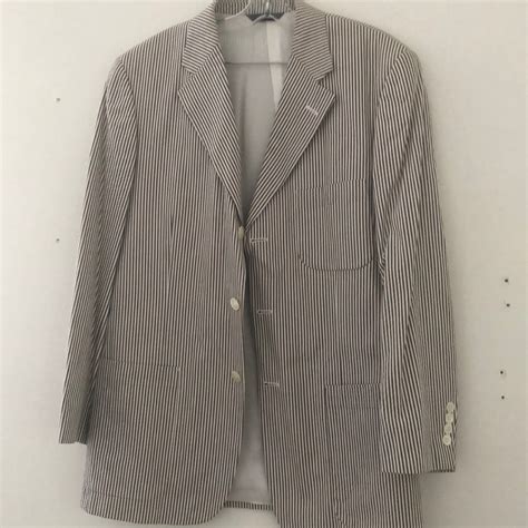 Brooks Brothers Seersucker With Brown Stripes Gem