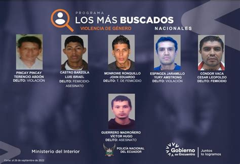 A Los M S Buscados Del Ecuador Los Requieren Por Femicidio Asesinato Y