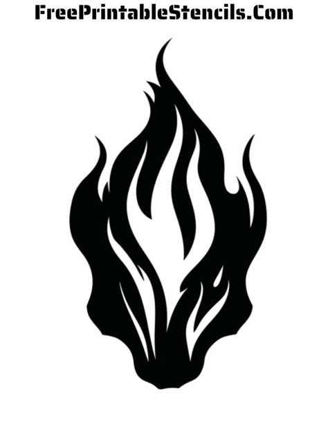 Free Printable Flame Stencils Free Printable Stencils