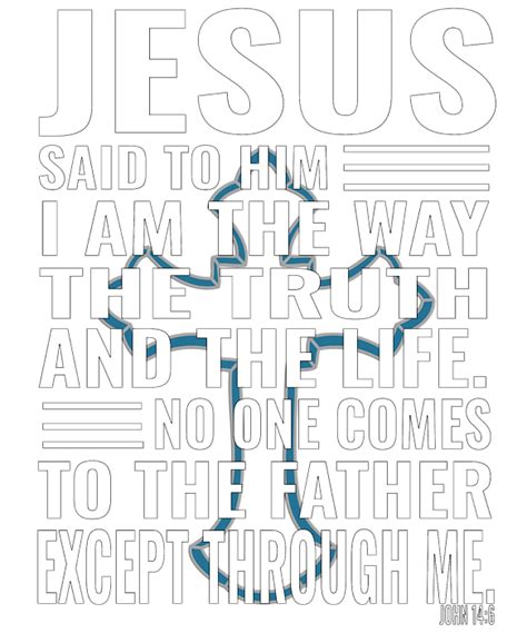 Jesus The Way Truth Life Christian Design Bigncross Men Women Bible Verse Whitepsd Carry All