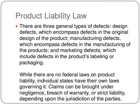 An Overview Of Product Liability Law