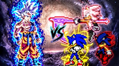 Goku Perfect MUI V2 OP VS Sonic Chaos V3 OP AF Sonic Exe V2 OP AF