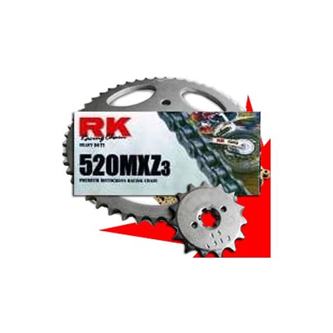 Kit De Transmision Completo Rk Cadena Super Reforzada Mxz De Colores