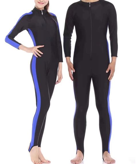 M Czy Ni Kobiety Rash Guard Snorkeling Swimsuit Para Cienki Jednocz