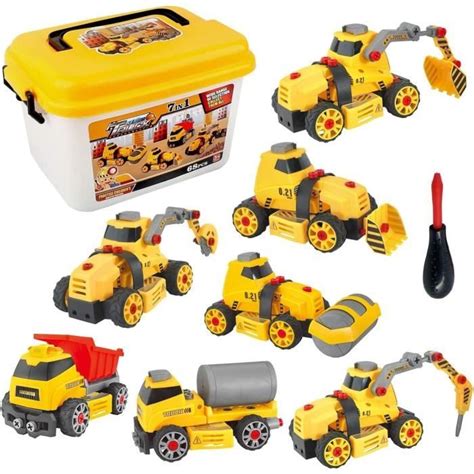 Pcs Engins De Chantier Jouet Tracteur Enfant En Plastique Et