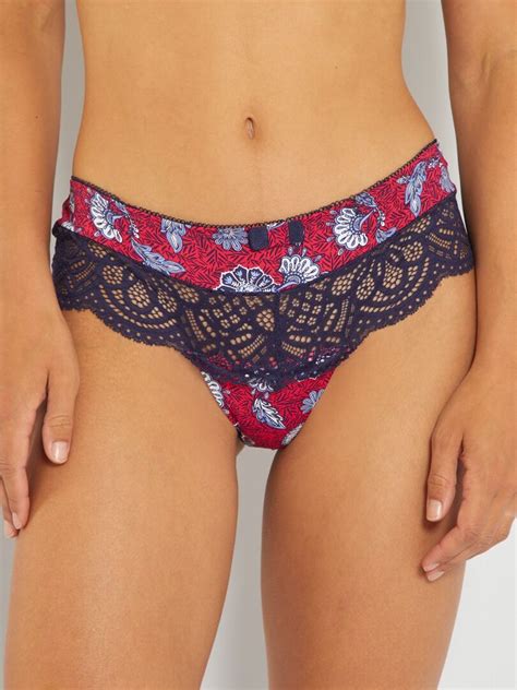 Culotte Tanga Envie De Lingerie Marino Rojo Kiabi 7 00