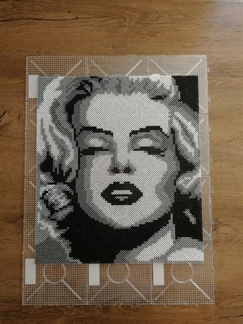 Monroe Hama Art Perler Bead Art Hama Beads Design