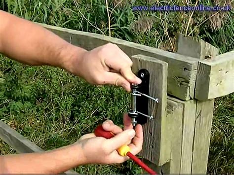 Electric Fence Tape Tensioner Insulator Install Youtube