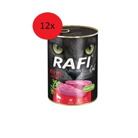 Rafi Cat Adult Mokra Hrana Za Odrasle Mačke S Teletino 12X400 G