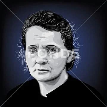 Vector Image Of Maria Salomea Sk Odowska Marie Curie Illustration