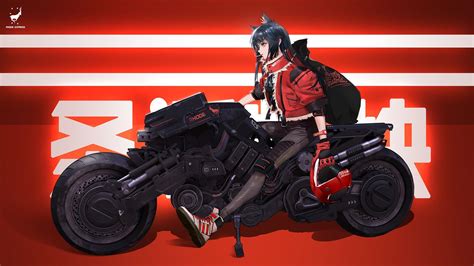 Bike Illustration Character Illustration Video Game Characters Anime