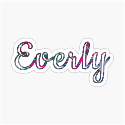 Everly Name Sticker Sticker For Sale By Uni Hannah Corn Redbubble