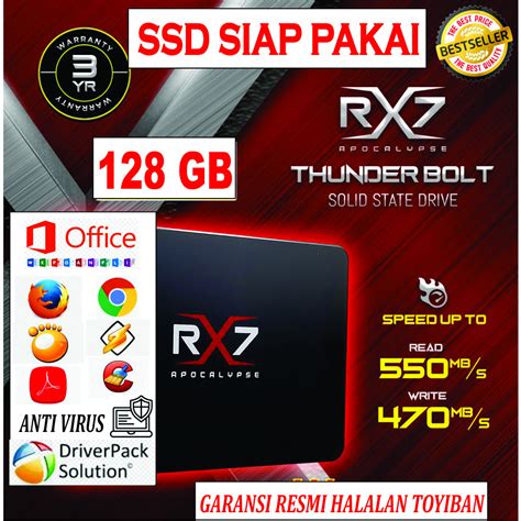 Jual Ssd Isi Wind Siap Pakai 128gb 256gb 512gb Baru FREE KABEL SATA SSD