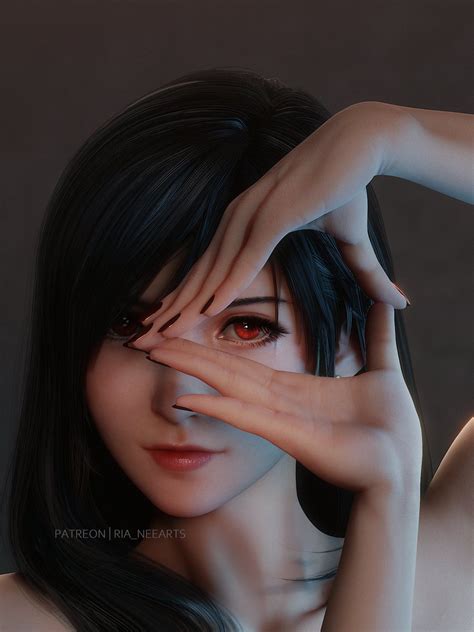 Ria On Twitter Red Eyes Tifa FFVIIRemake