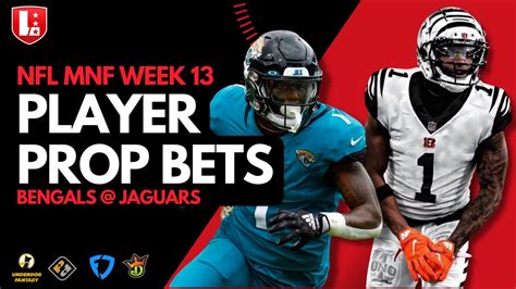 Nfl Player Prop Picks Week 13 Monday Night Football Bengals Jaguars