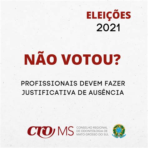 NÃO VOTOU Veja como fazer a justificativa CROMS