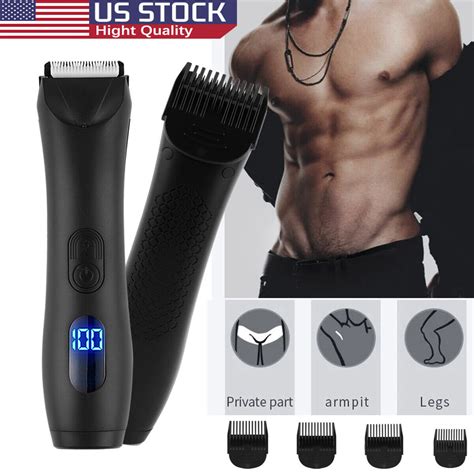 Electric Mens Manscaping Pubic Hair Trimmer Waterproof Groin Ball Body