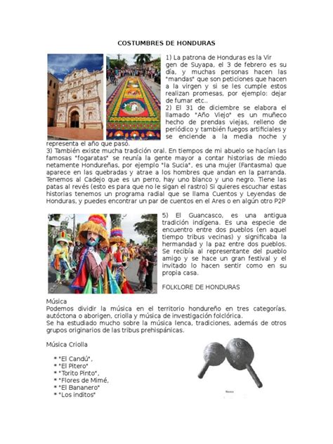 Costumbres De Honduras Pdf Microsoft Powerpoint El Salvador