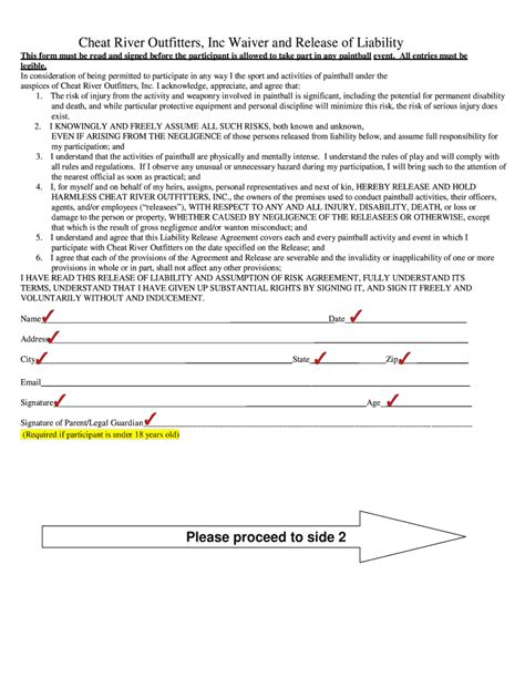 Fillable Online Paintball Release Of Liability Waiver Of Claims