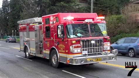 Burnaby Fire Department Engine 32 Responding YouTube