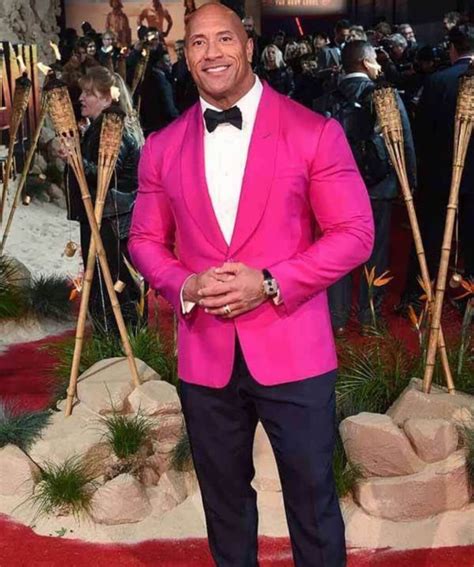 Jumanji The Next Level Premiere Dwayne Johnson Blazer Usa Leather Factory