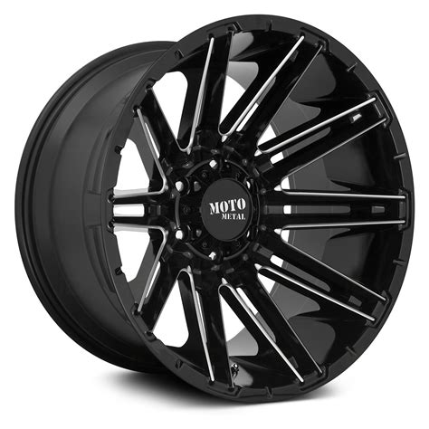 Moto Metal Mo Kraken Wheels Gloss Black With Milled Accents Rims