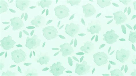 Mint Floral Wallpaper