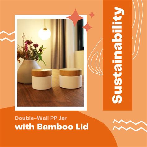 Threebamboo Double Wall Pp Jar With Bamboo Lid Are Highly Preferred Due